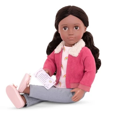Our Generation 18" Posable Travel Doll with Storybook - Aryal 5 Our Generation 18" Posable Travel Doll with Storybook - Aryal - Image 3