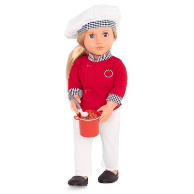 Our Generation 18" Chef Doll with Play Food Accessories - Chiara 4 Our Generation 18" Chef Doll with Play Food Accessories - Chiara - Image 2