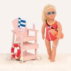 Our Generation Lifeguard Playset & Megaphone for 18" Dolls