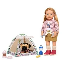 Our Generation Camping Tails Pet Tent Accessory Set for 18" Dolls