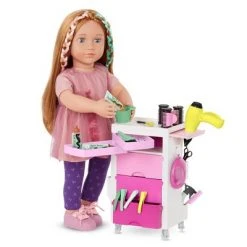 Our Generation Salon Cart & Styling Accessories Set for 18" Dolls