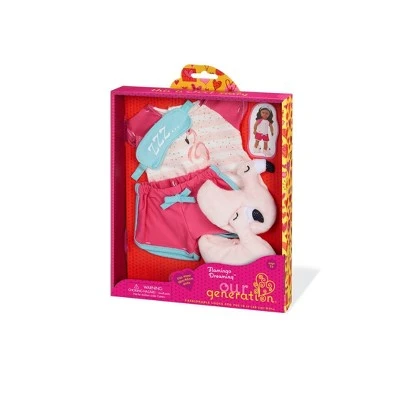 Our Generation Sleepover Pajama Outfit for 18" Dolls - Flamingo Dreaming 6 Our Generation Sleepover Pajama Outfit for 18" Dolls - Flamingo Dreaming - Image 4