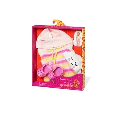 Our Generation Rainbow Unicorn Pajama Outfit for 18" Dolls 6 Our Generation Rainbow Unicorn Pajama Outfit for 18" Dolls - Image 4